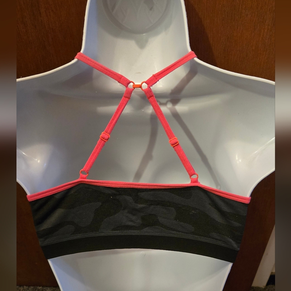 No Boundaries camo & pink lace sports bra/top bikini NWT SzM - Picture 4 of 5